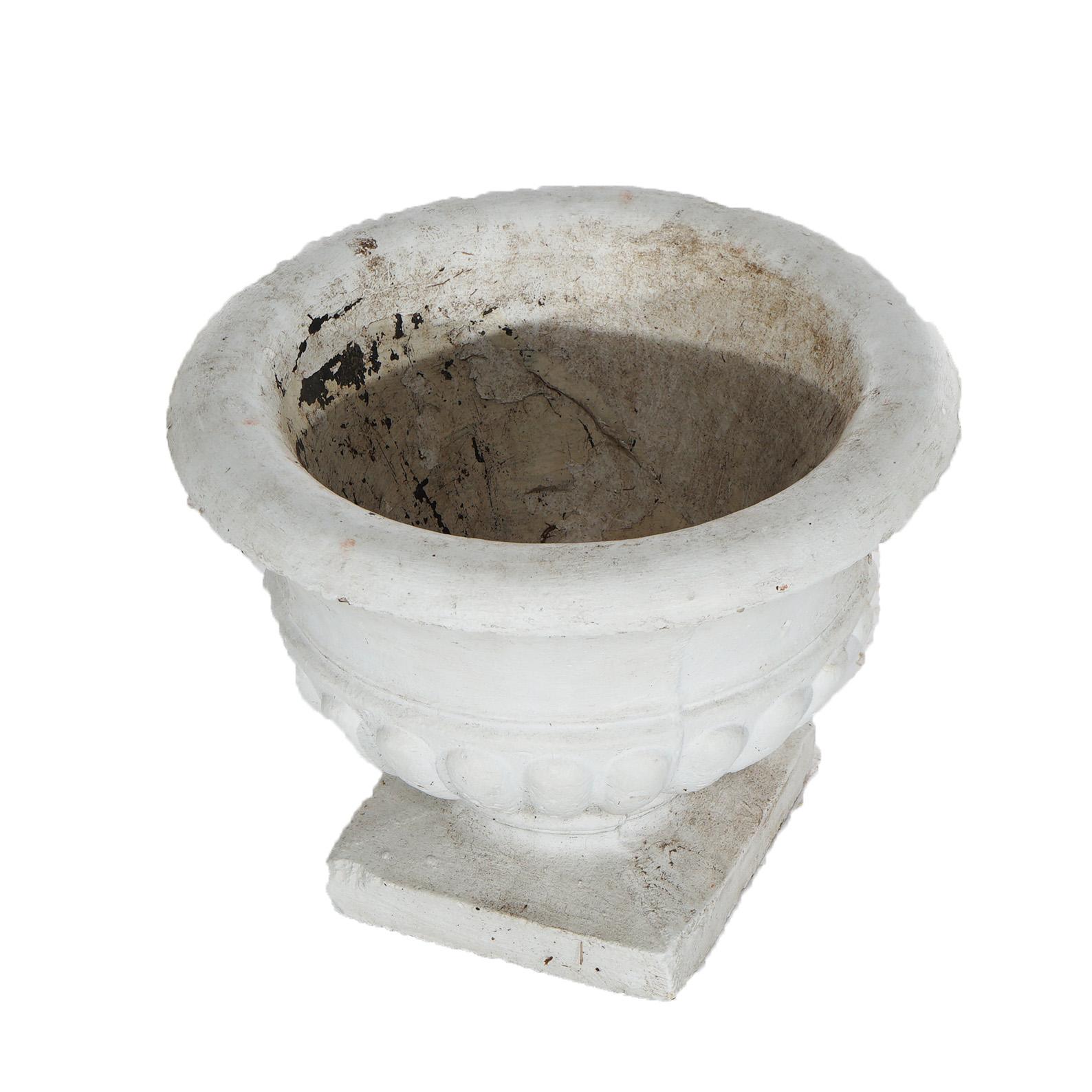 Classical Greek Classical Painted Cast Hardstone Mellon Bowl Garden Urn 20th C For Sale