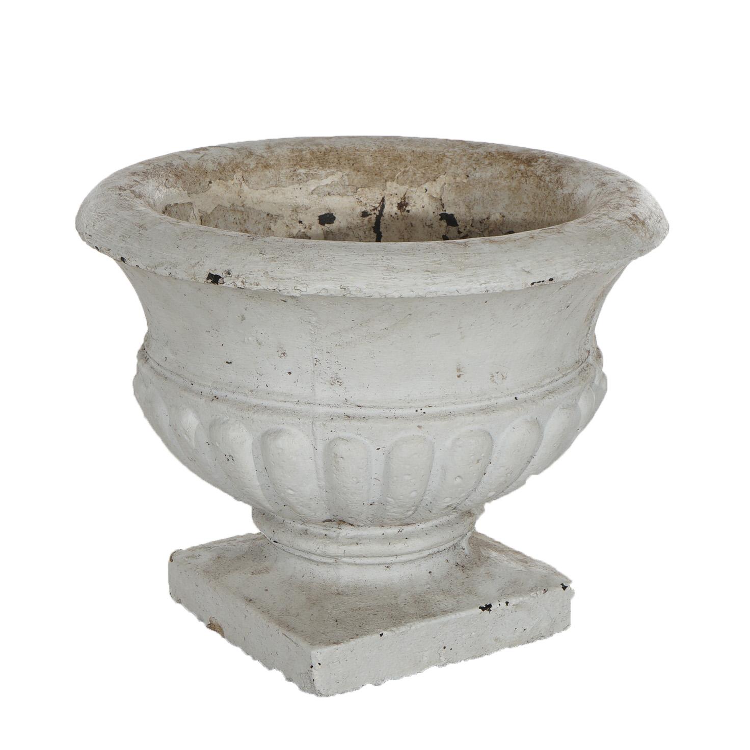 Classical Greek Classical Painted Cast Hardstone Mellon Bowl Garden Urn 20th C For Sale