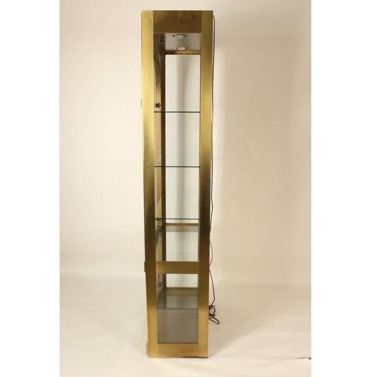 Classical Palladian Style Brass and Glass Vitrines by Mastercraft 8