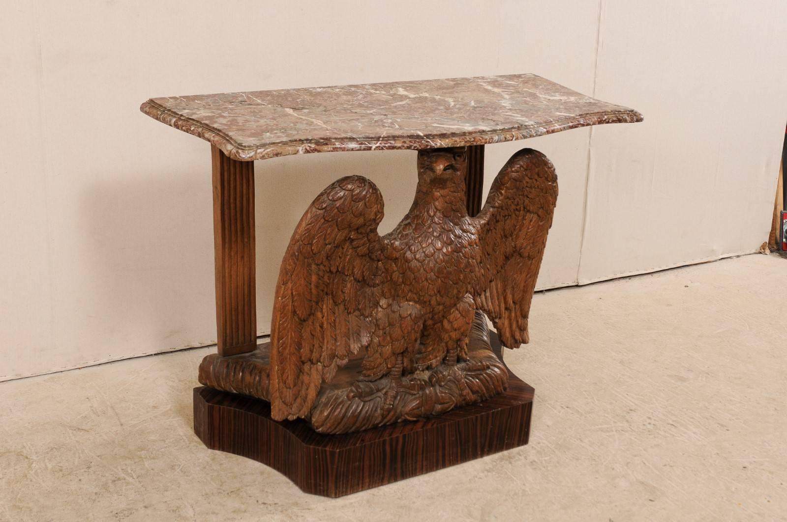 carved eagle table
