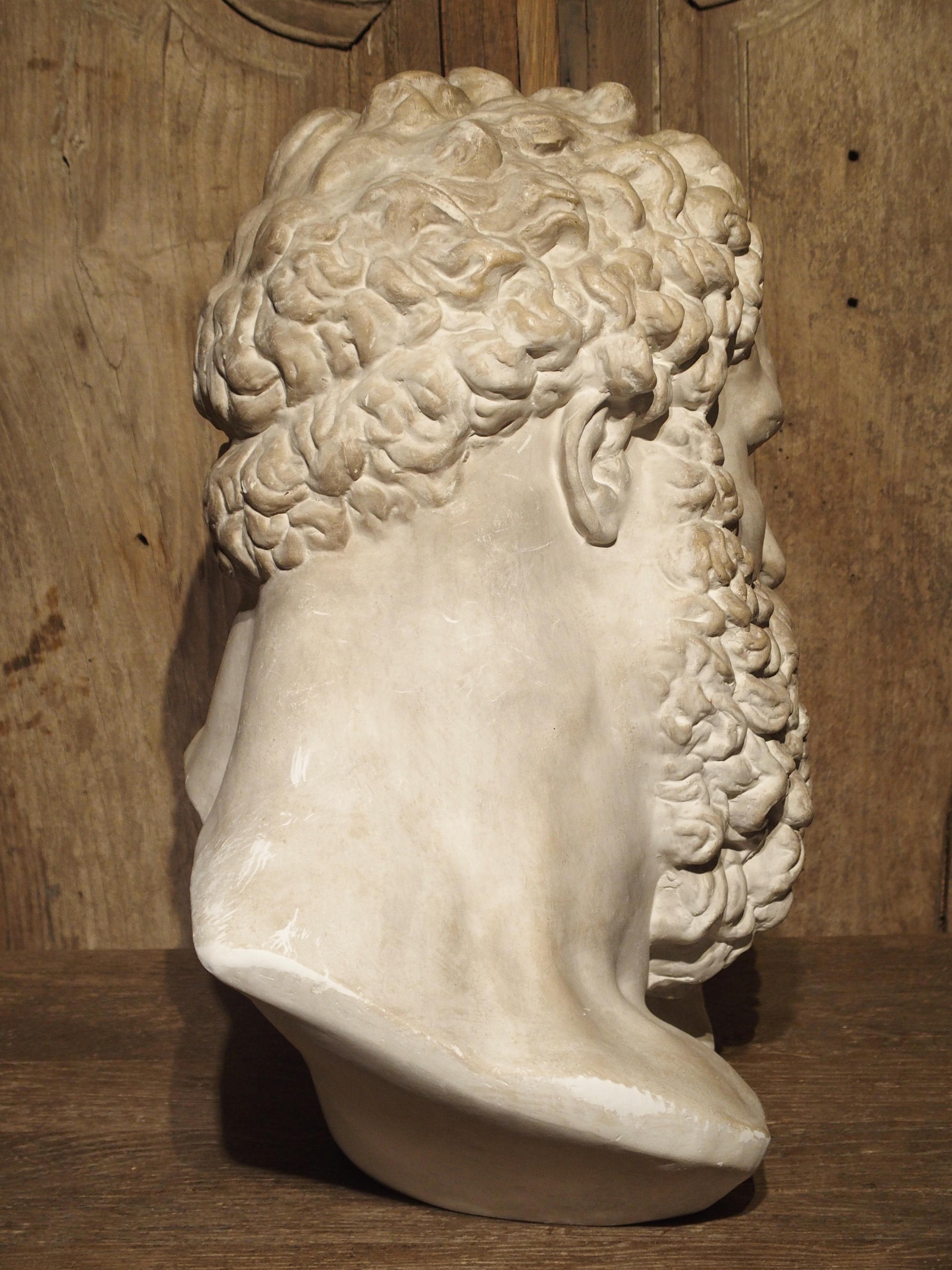 Italian Classical Plaster Bust, Florence Italy, 20th Century