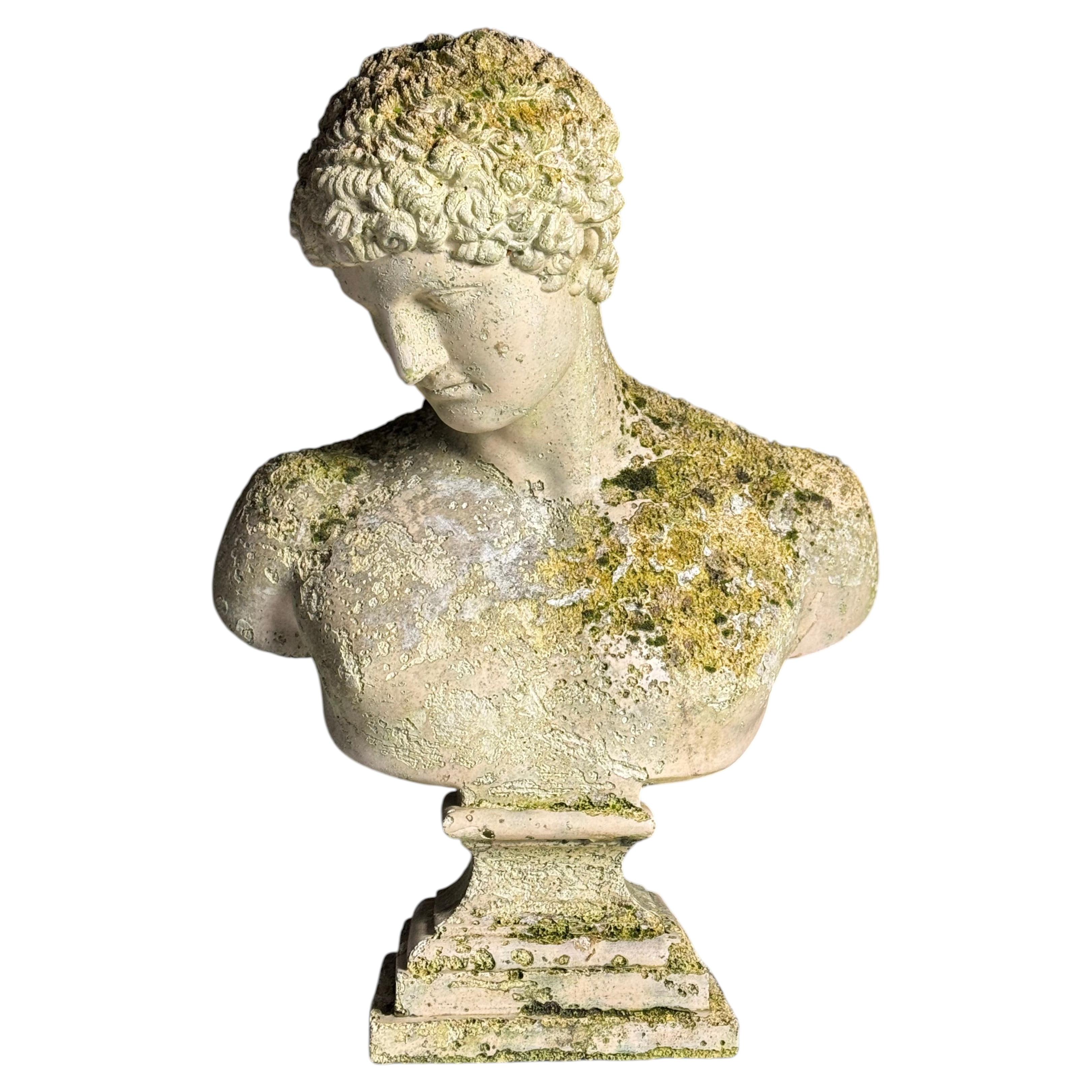Classical plaster bust of Hermes