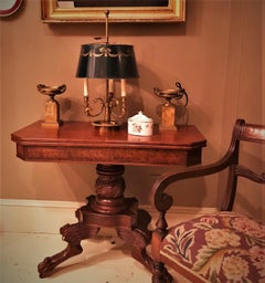 Classical Plum-Pudding Mahogany Card Table, Boston, Circa:1825