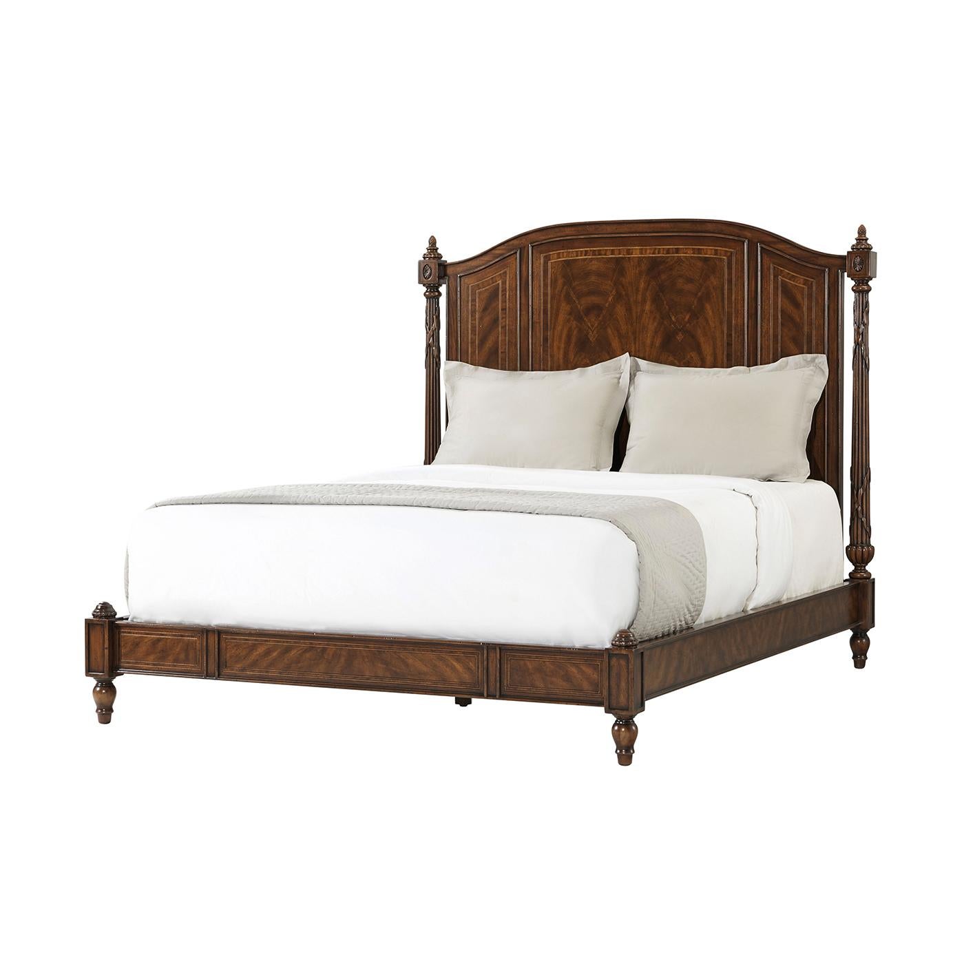 Classical Polished Queen Size Bed For Sale