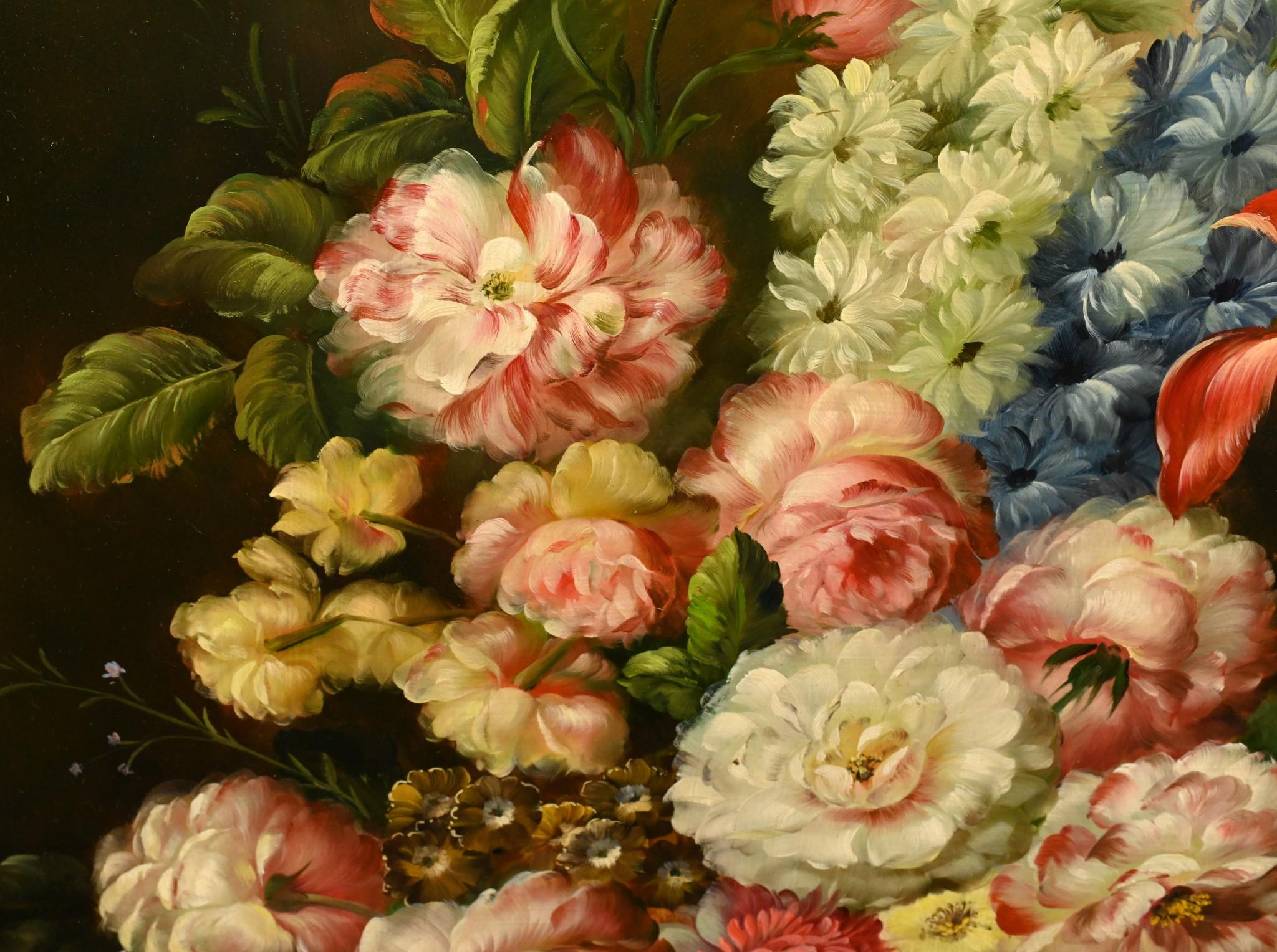 Classic Regency Still Life Oil Painting Floral Spray (Nature morte à l'huile) Bon état - En vente à Potters Bar, GB