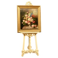 Retro Classical Regency Still Life Oil Painting Floral Spray