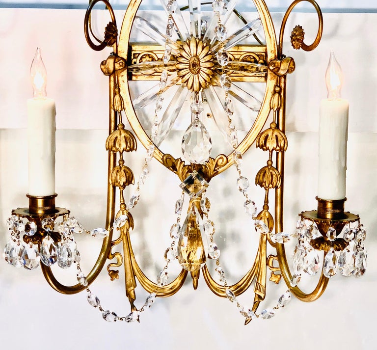 Classical Regency Style Pair of Caldwell Sconces, circa 1920s In Good Condition For Sale In Charleston, SC