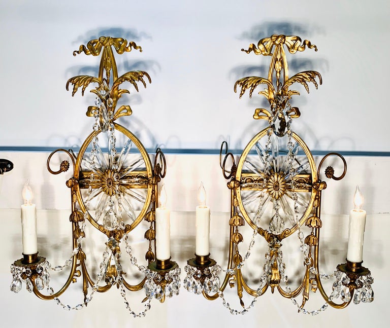 Classical Regency Style Pair of Caldwell Sconces, circa 1920s For Sale 2
