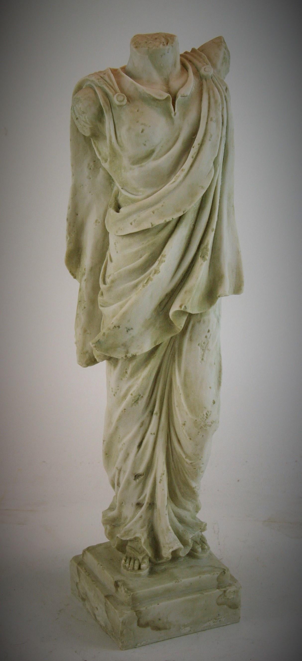 3-454 classical Roman female sculpture made of resin.