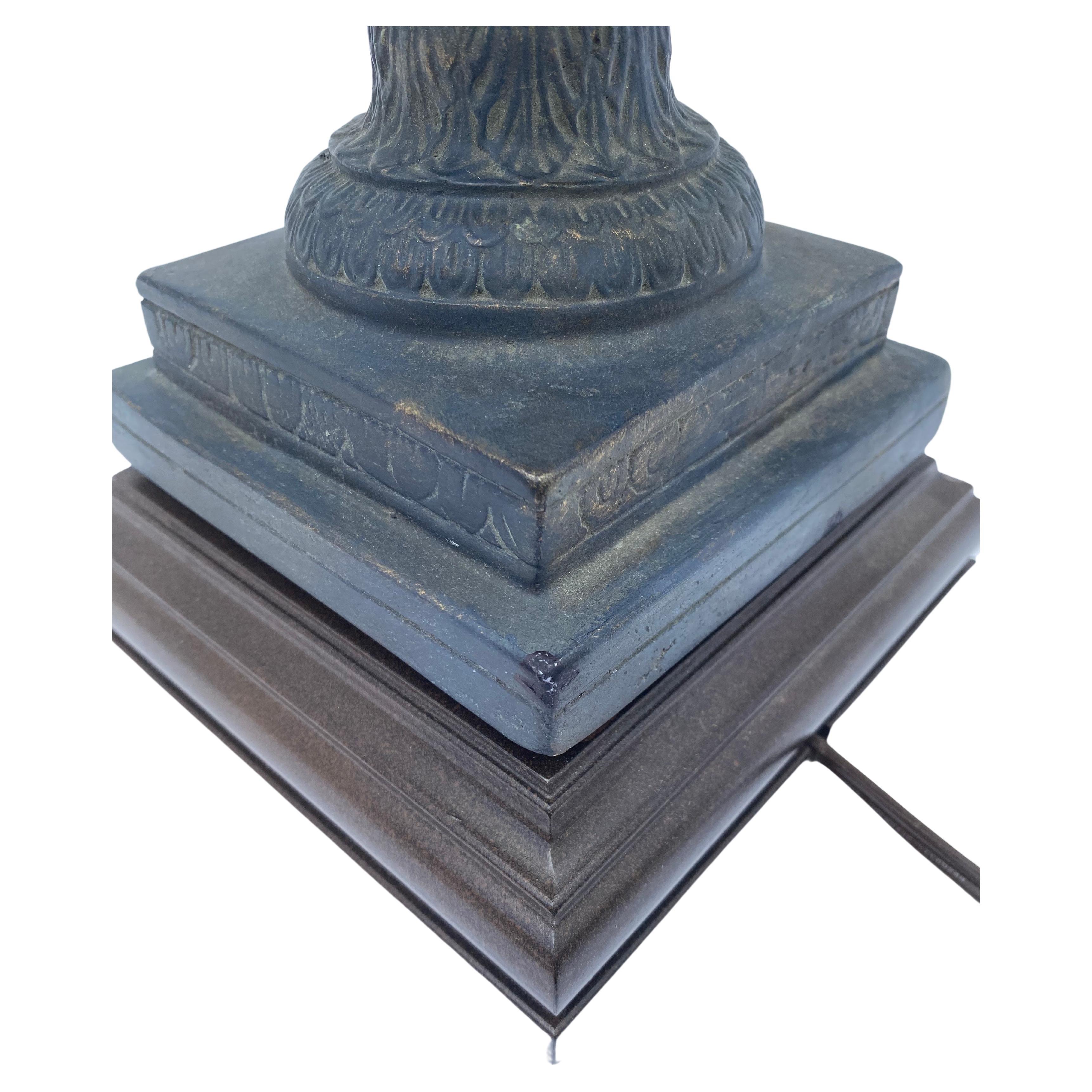 Classical Roman Figural Plaster Urn Vase Table Lamp For Sale 6