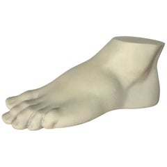 Classical Roman Style Plaster Foot Fragment Sculpture