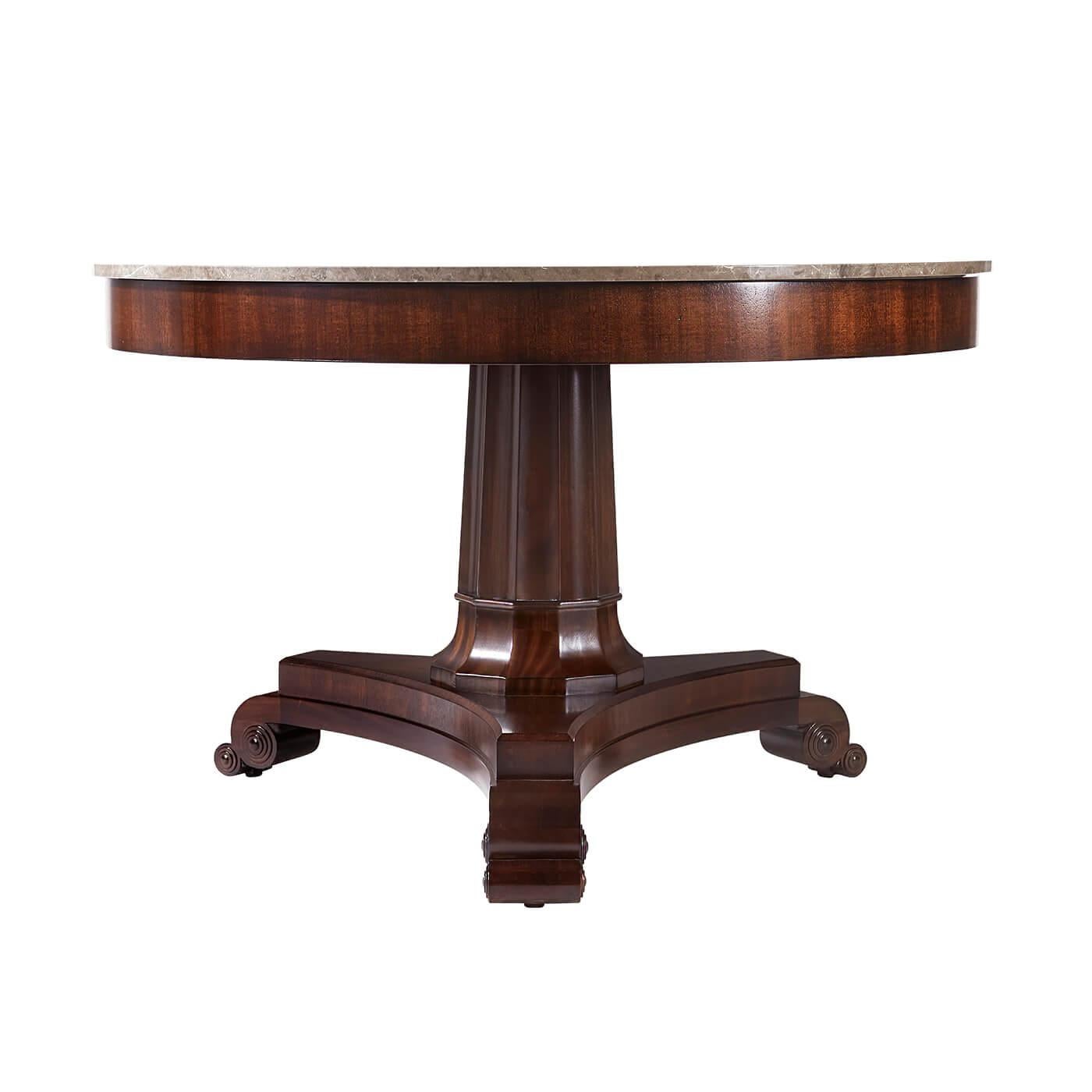 Neoclassical Classical Round Center Table For Sale