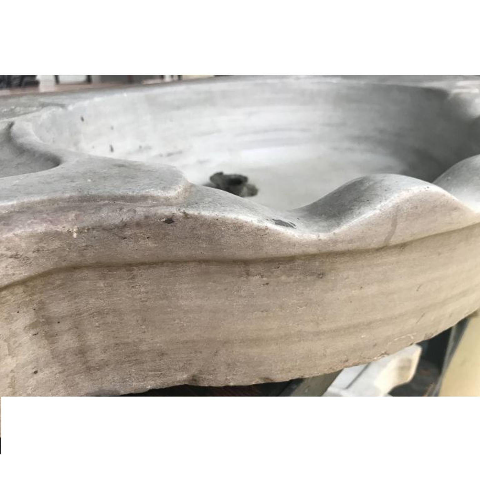 Italian Classical Serpentine Marble Stone Sink Basin