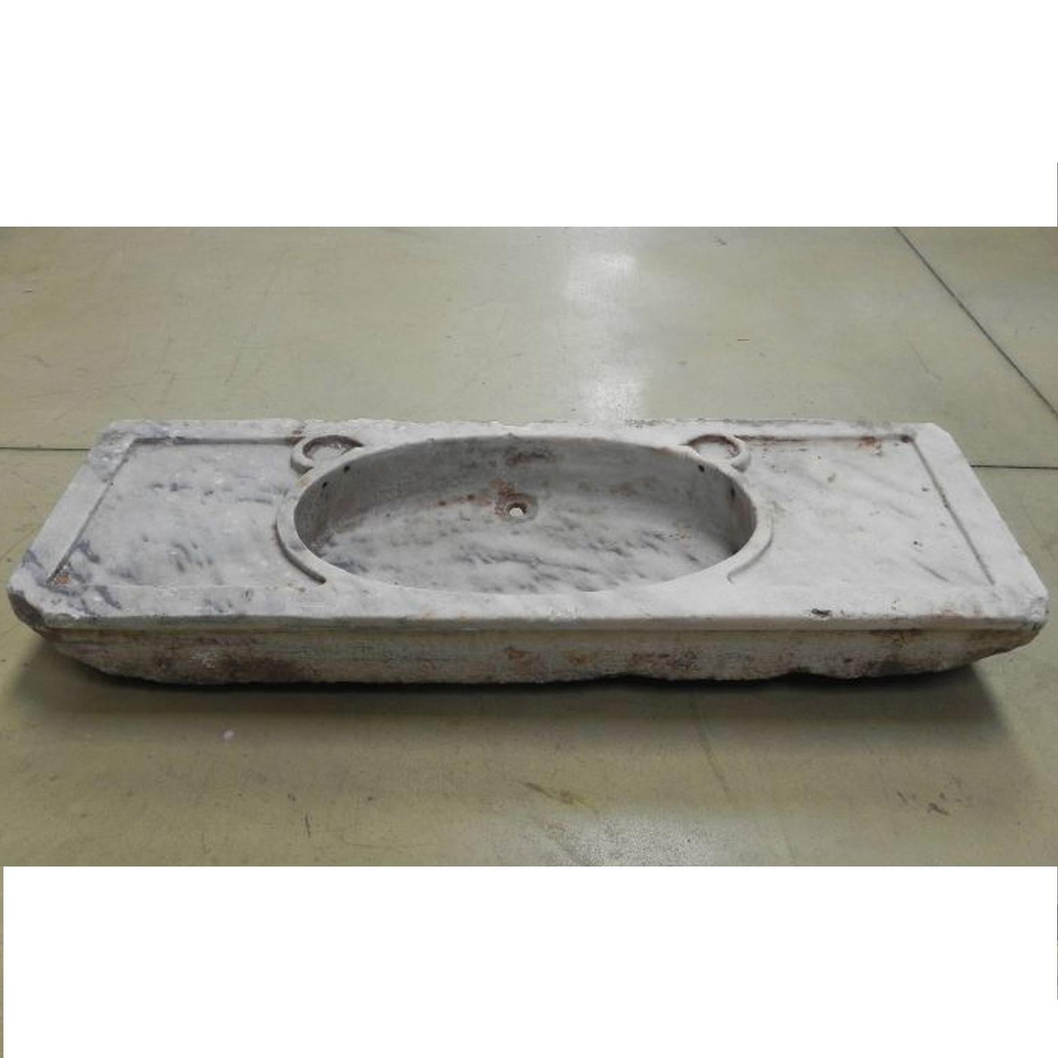 Italian Classical Serpentine Marble Stone Sink Basin