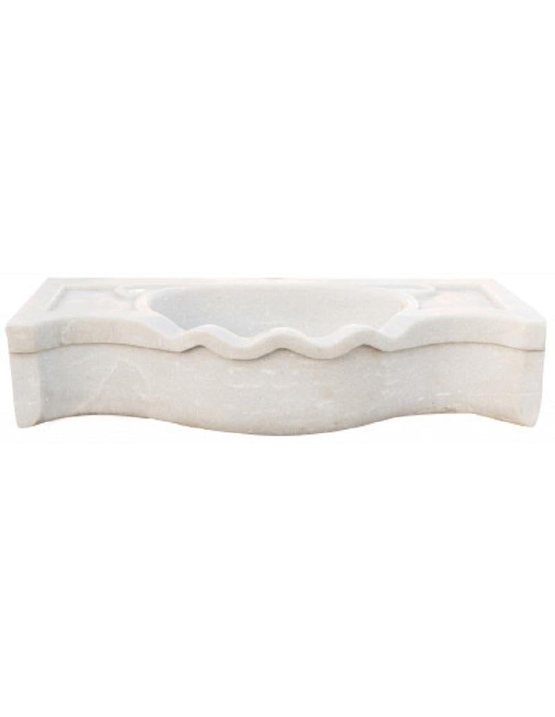 Carved Classical Serpentine Marble Stone Sink Basin For Sale