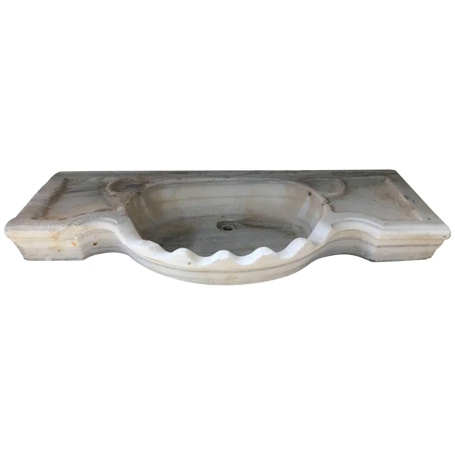 Classical Serpentine Marble Stone Sink Basin