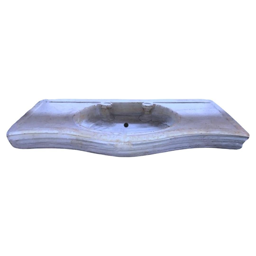 Classical Serpentine Marble Stone Sink Basin For Sale