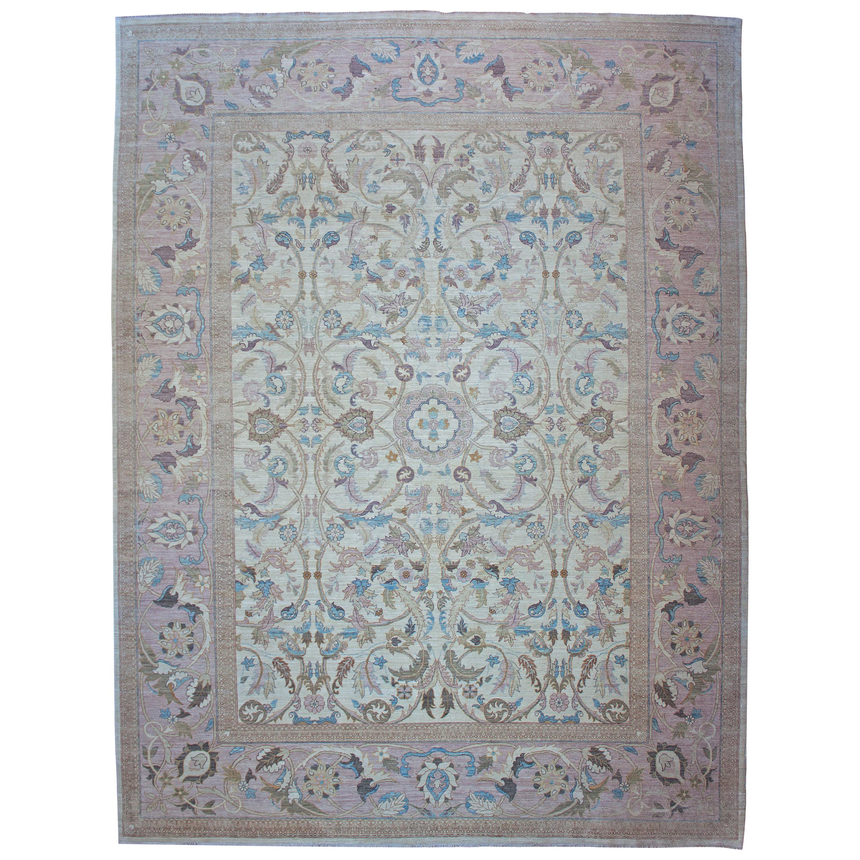 Classical 'Sickle Leaf' Design, Contemporary Carpet For Sale