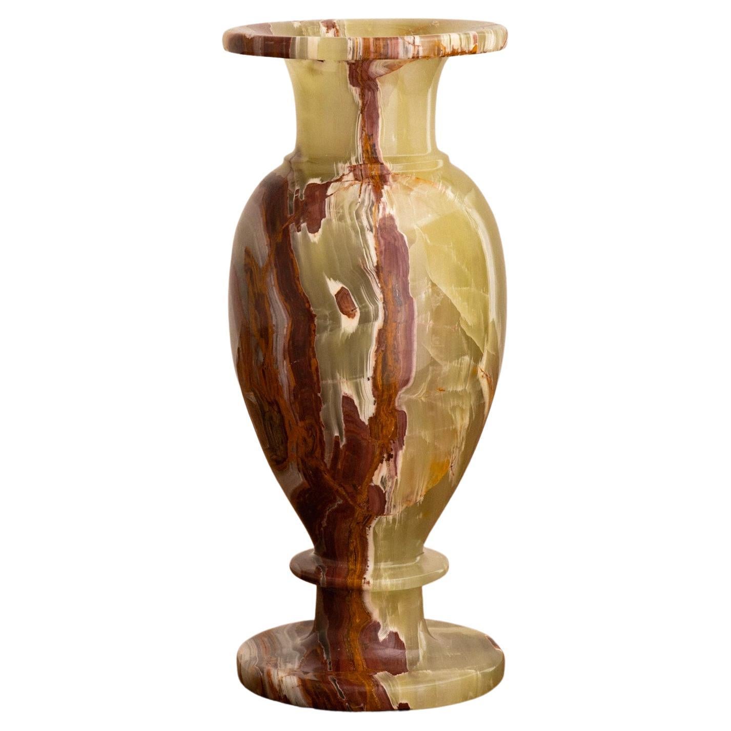 Classical Solid Onyx Vase For Sale