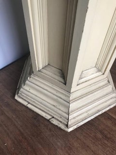 Classical Style and Hand-Painted Antique Wooden Display Stand Column Pedestal