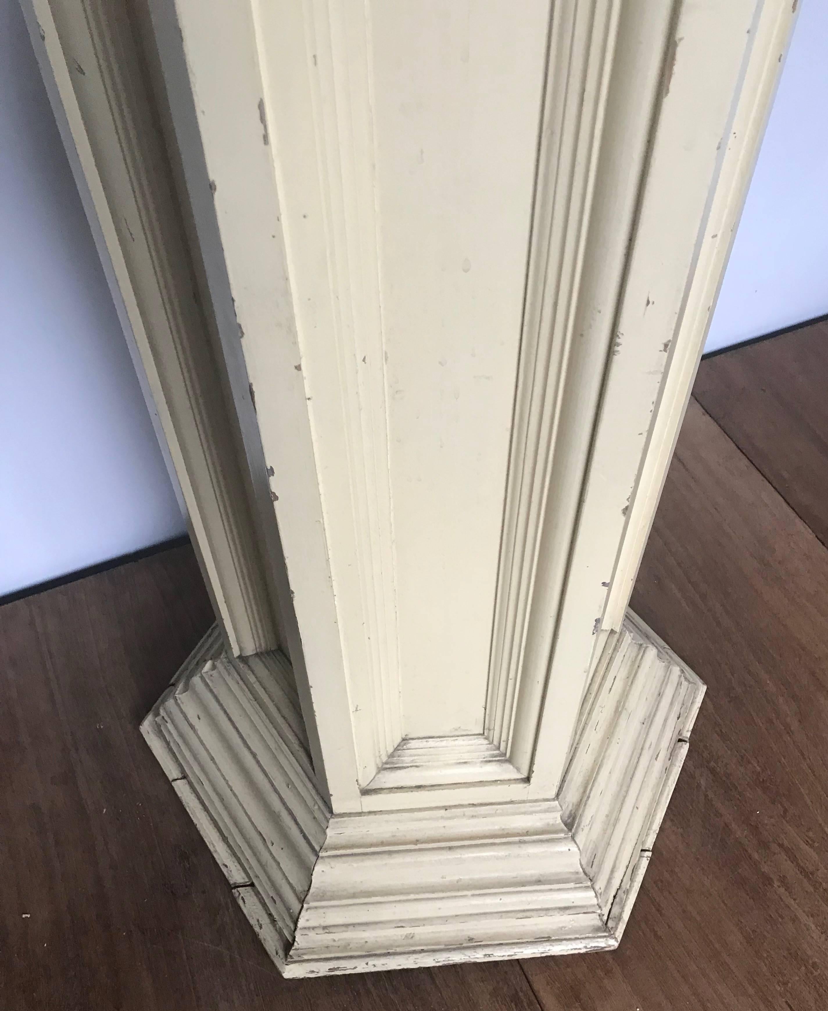 Details about   Shabby Chic Pedestal Pillar in Aged White Paint for Table Top Displays 
