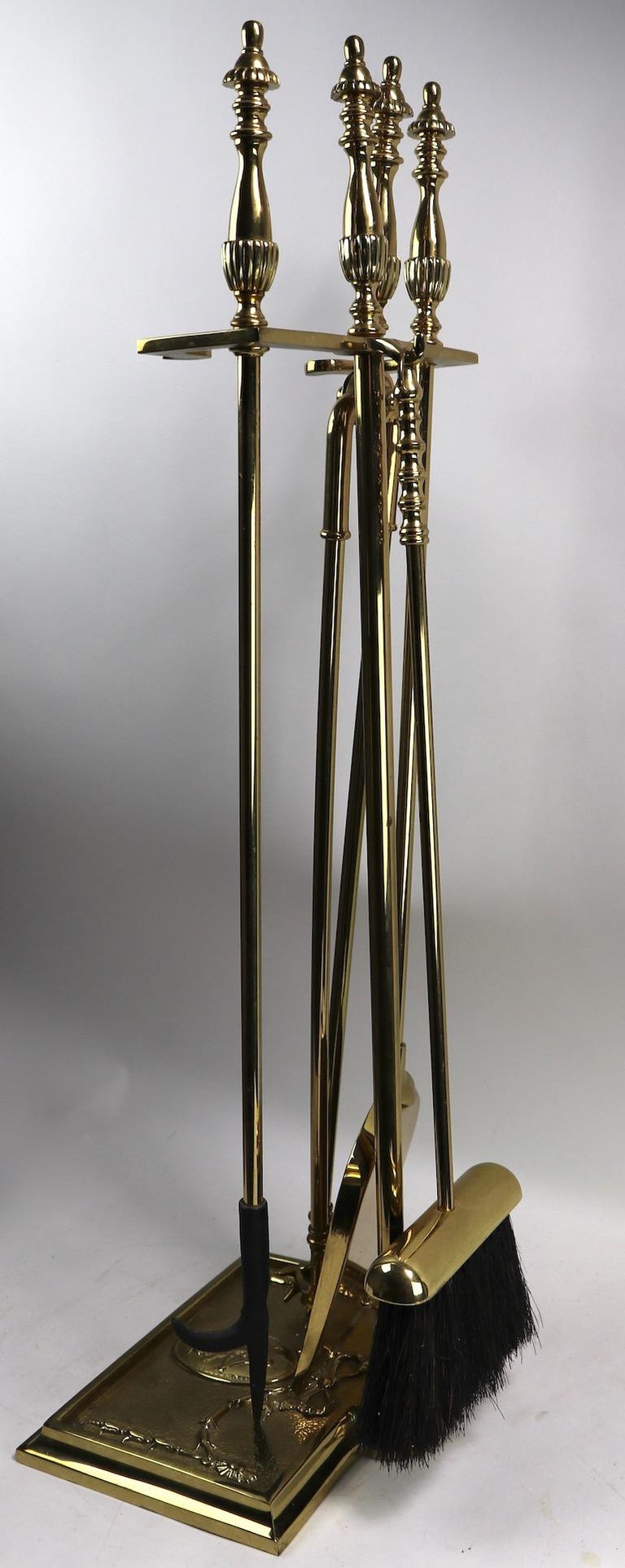 Classical Style Brass Fireplace Tool Set at 1stDibs