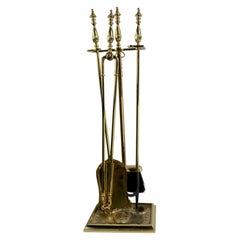 Classical Style Brass Fireplace Tool Set