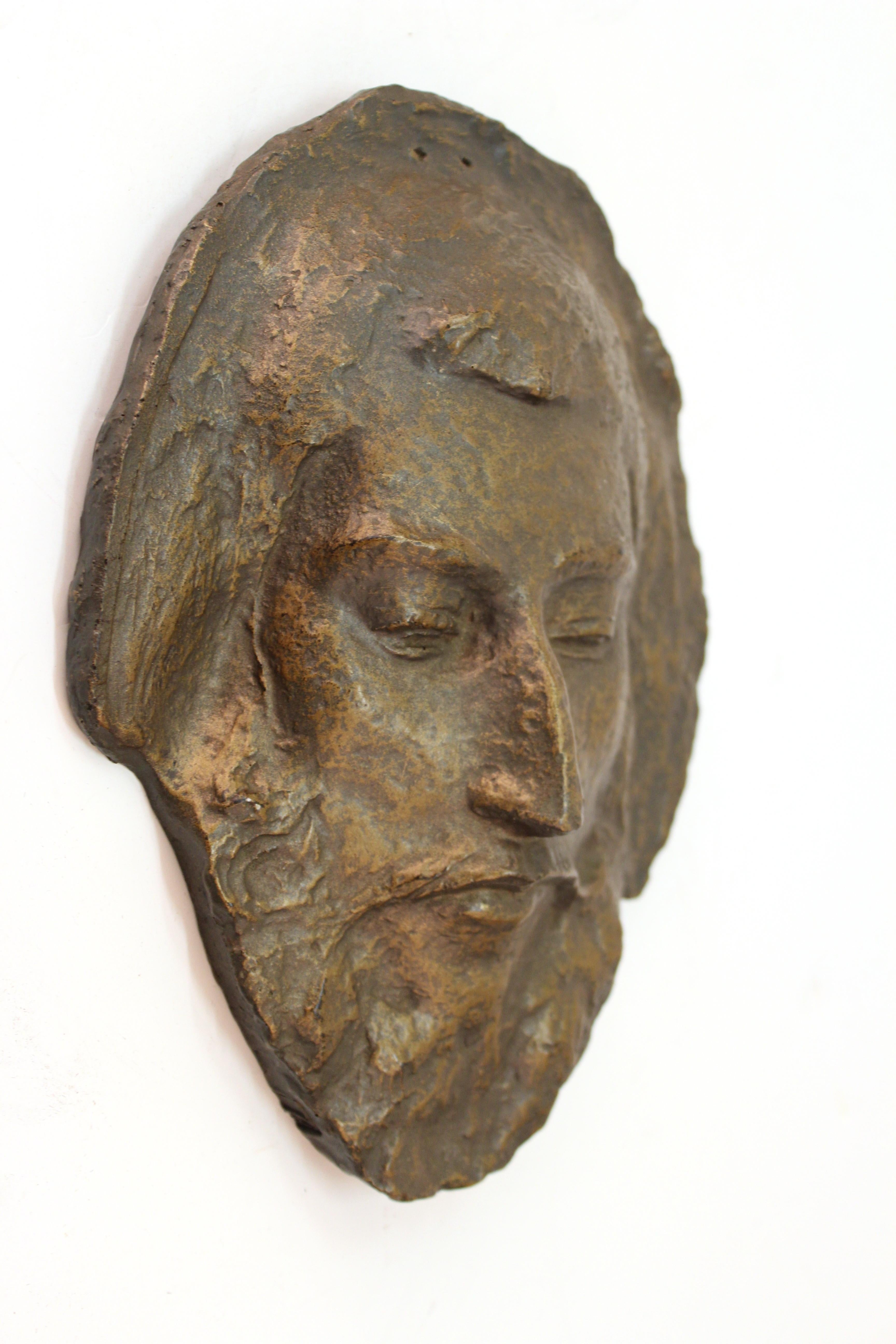 Classical Style Bronzed Plaster Face of Paul Gauguin In Good Condition In New York, NY
