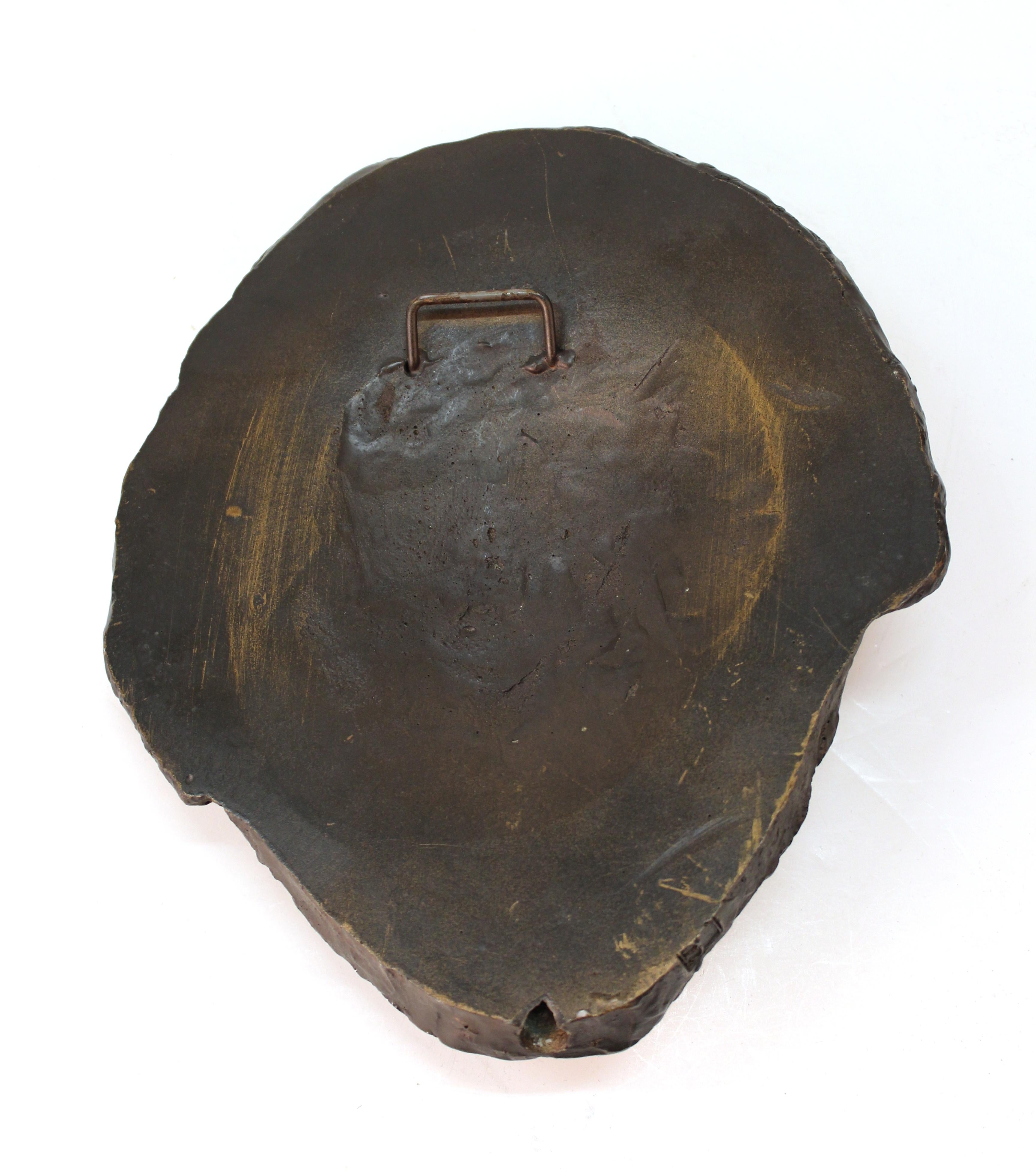Classical Style Bronzed Plaster Face of Paul Gauguin 2