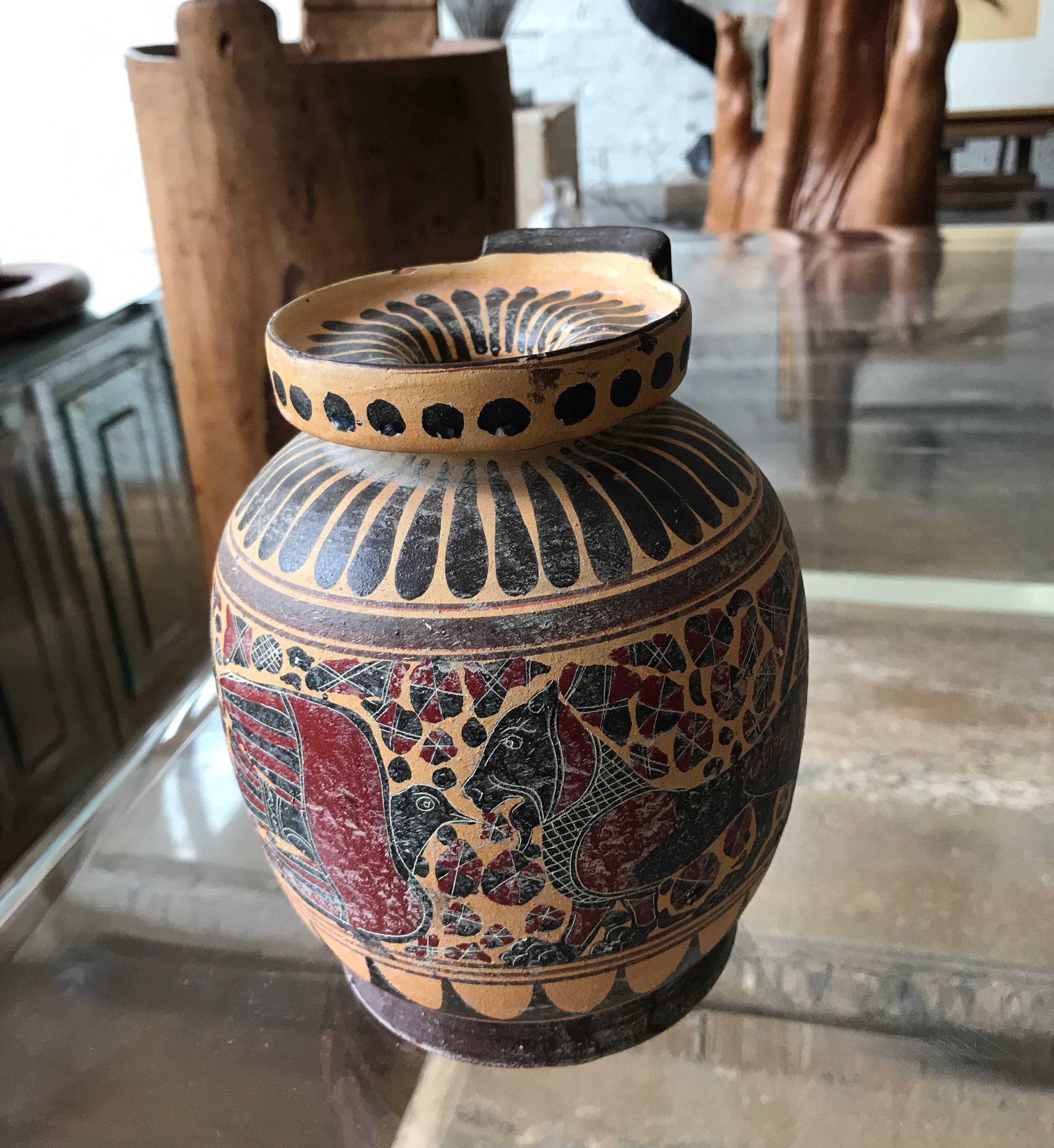 Classical Style Ceramic Greek Vase For Sale 3