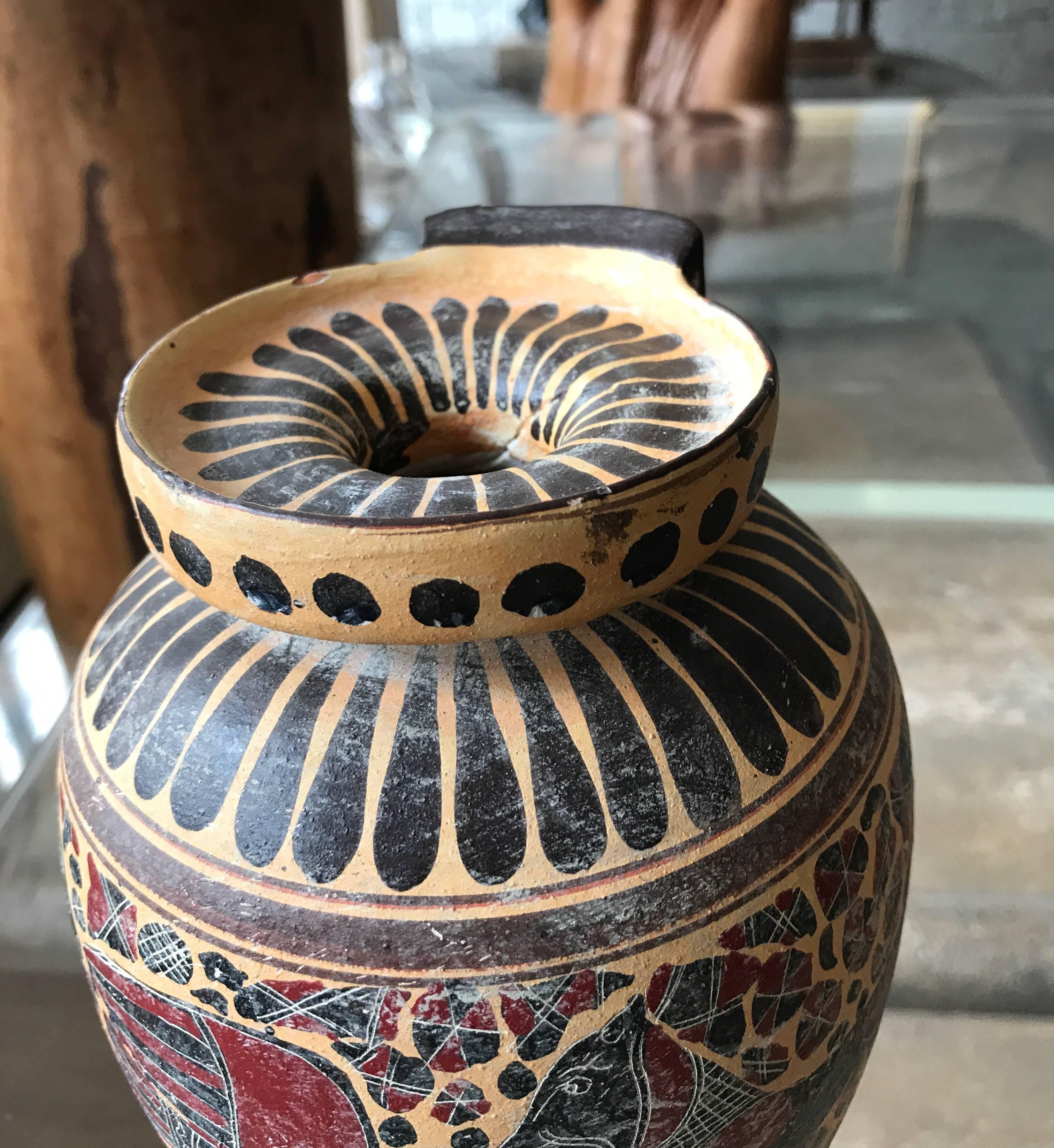 Classical Style Ceramic Greek Vase For Sale 4