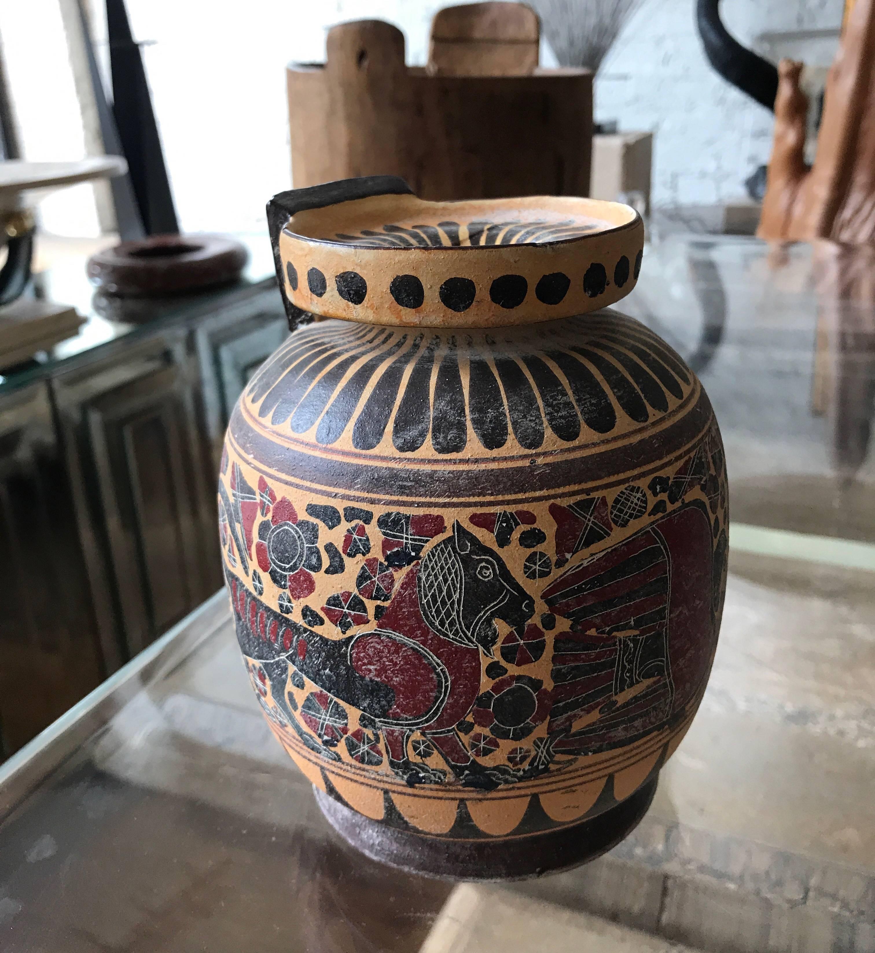 Classical Style Ceramic Greek Vase For Sale 2