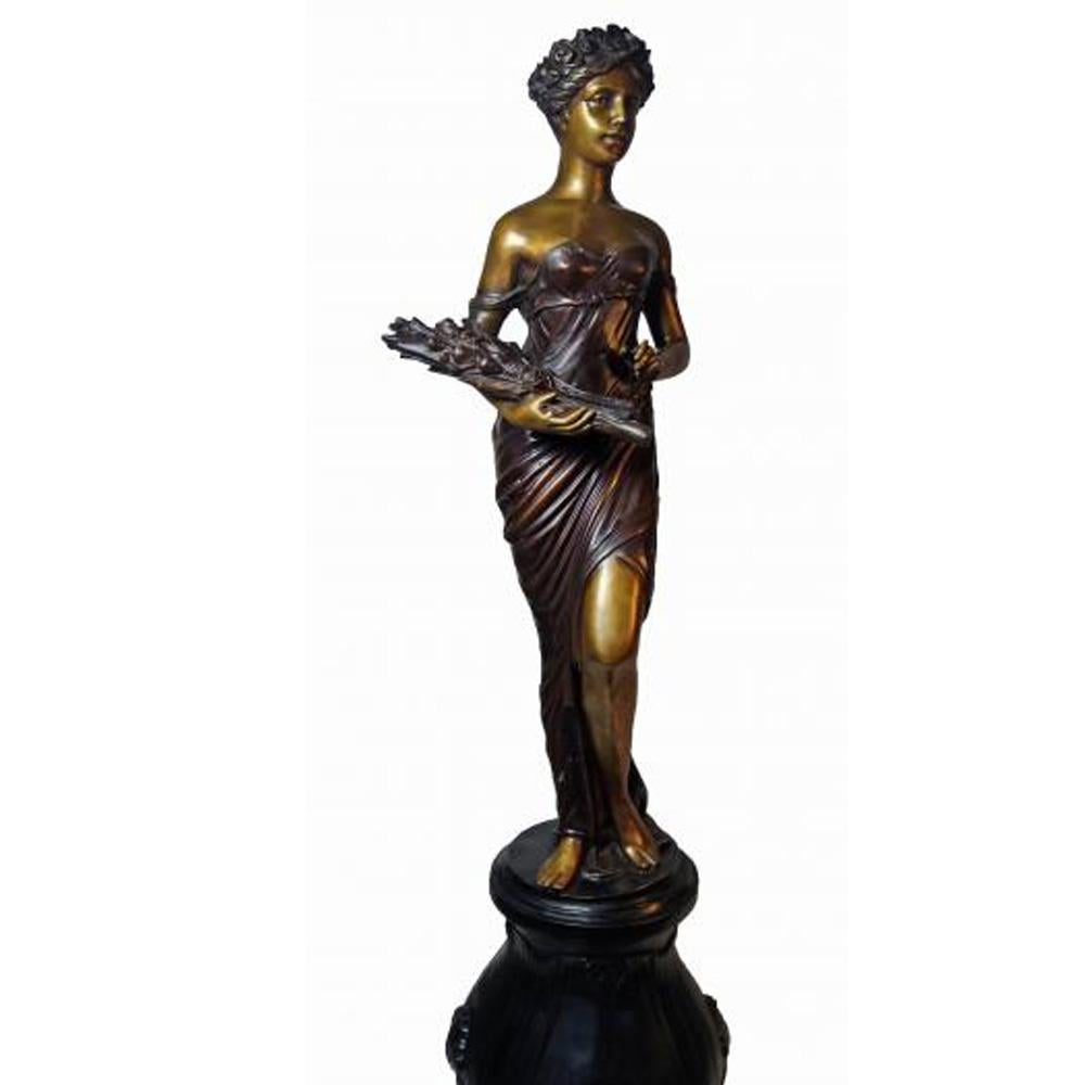 Classical Style Contemporary Bronze Allegories of the Seasons Sculptures In Excellent Condition For Sale In Yonkers, NY