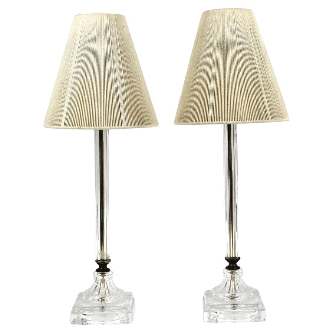 Classical Style Crystal Stem & Base Table Lamps