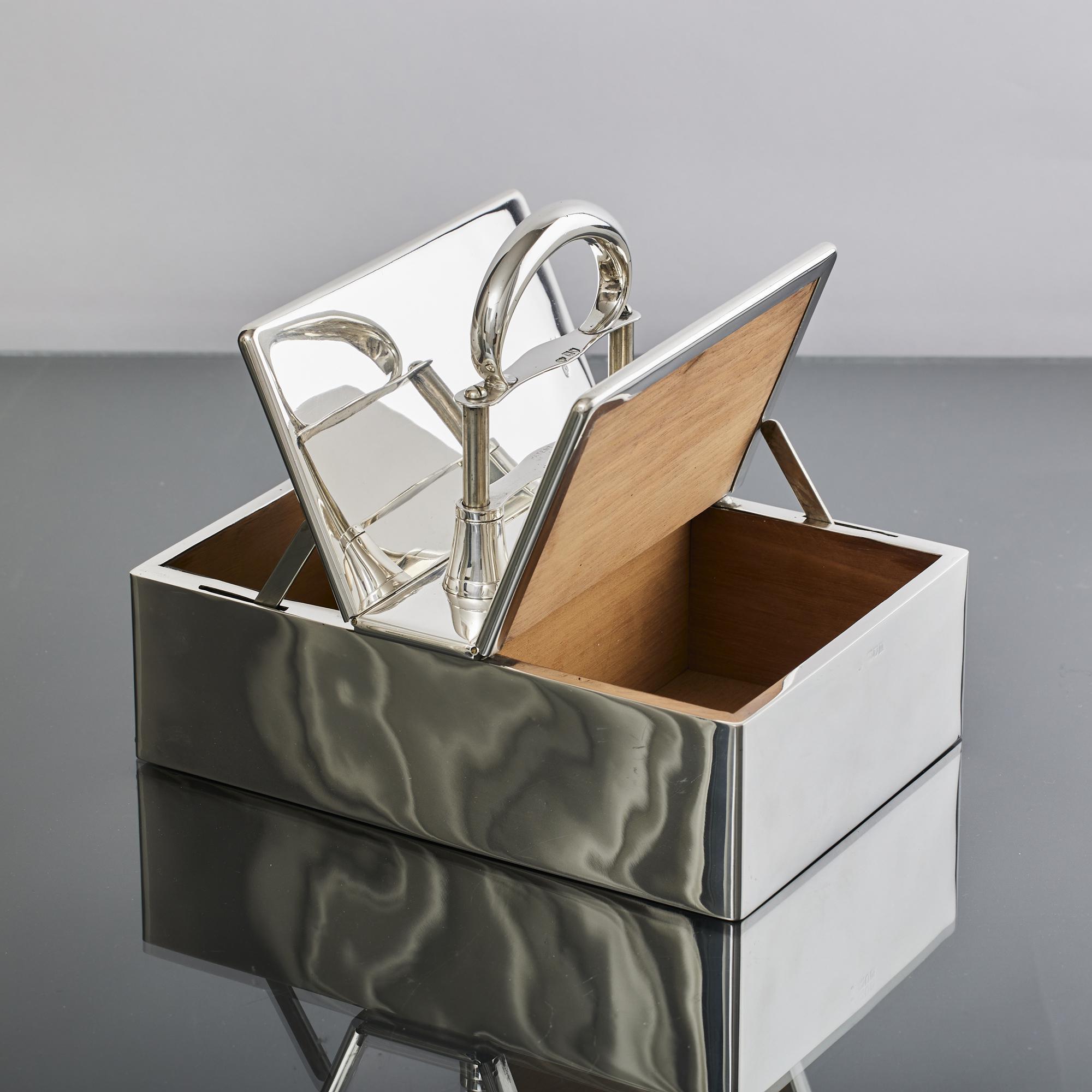 Unusual Edwardian silver cigar box In Good Condition In London, GB