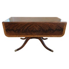 Classical Style Drop-Leaf Library Table