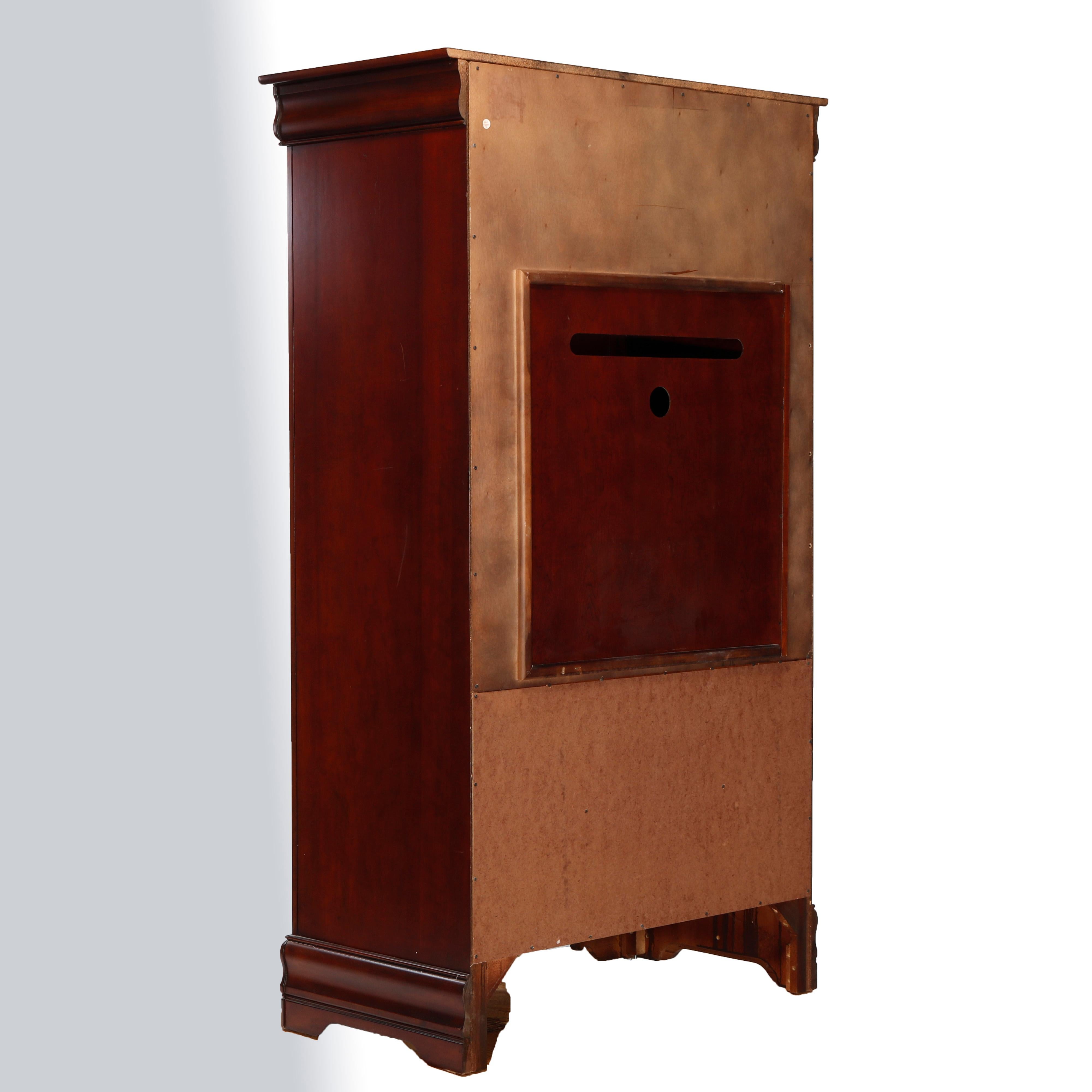 Classical Style Mahogany Double Door Entertainment Cabinet by Broyhill, 20th C 6