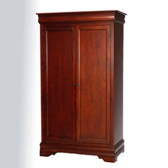 Classical Style Mahogany Double Door Entertainment Cabinet by Broyhill, 20th C
