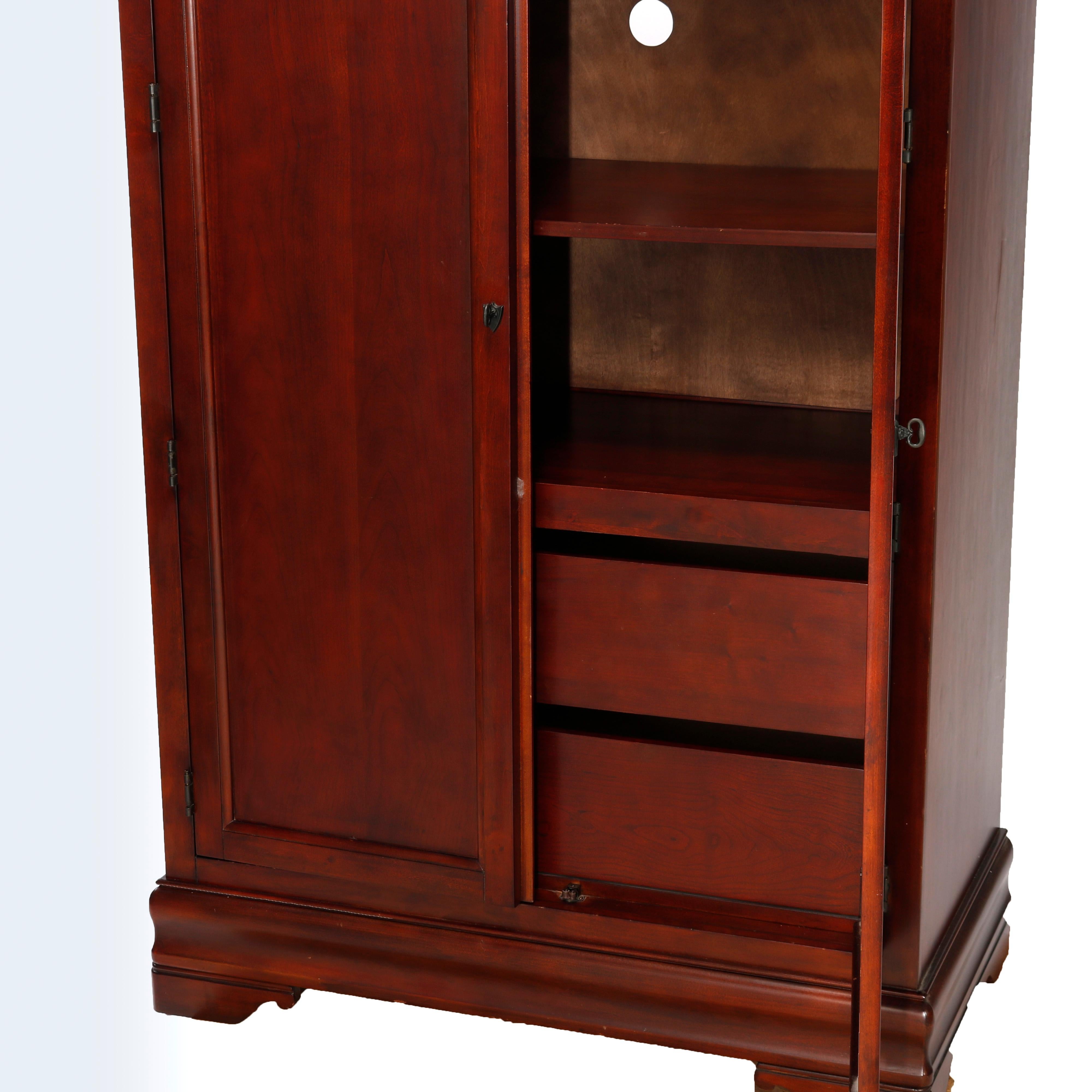 Classical Style Mahogany Double Door Entertainment Cabinet by Broyhill, 20th C 1