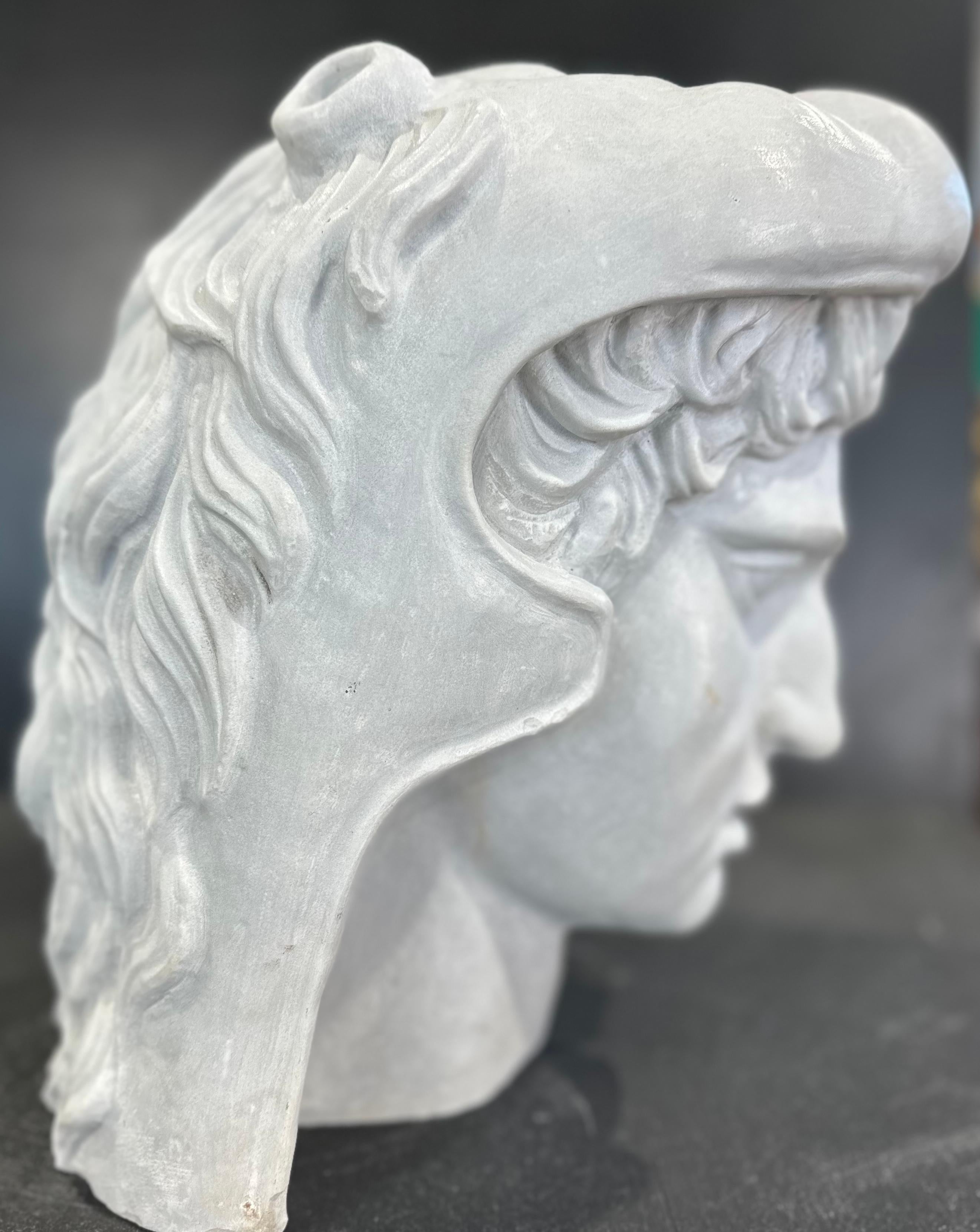 Neoclassical Classical Style Marble Head For Sale