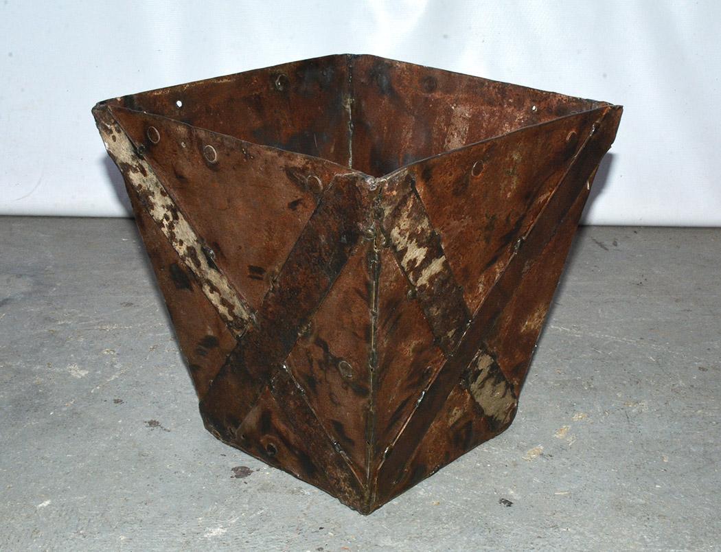 Metal Classical Style Painted Wastebasket or Planter, Sold Singly For Sale