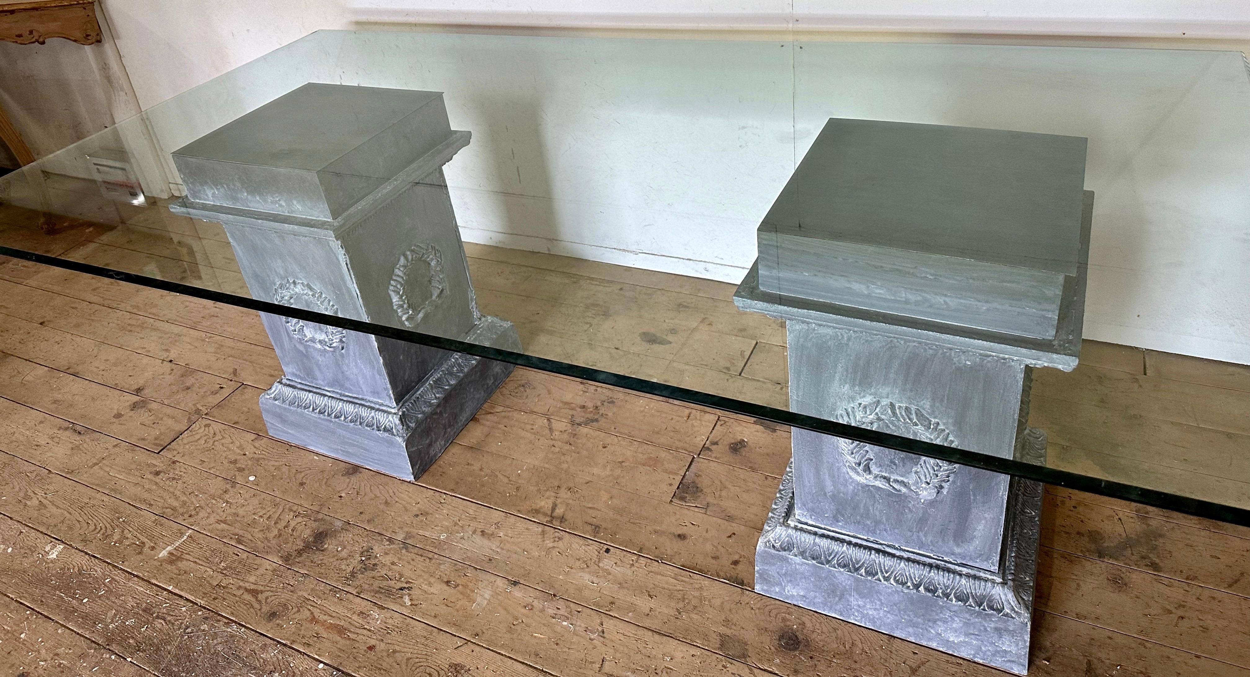 Neoclassical Classical Style Pedestal Dining Table Base or Plinths For Sale