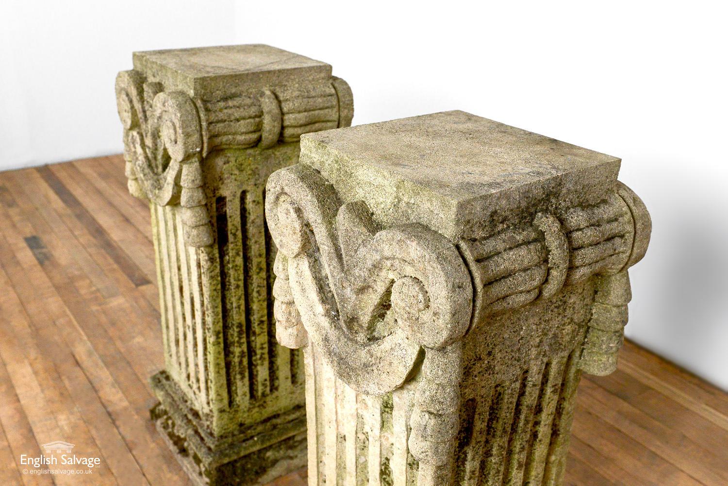 Stone Classical Style Pedestals / Plinths, 20th Century For Sale