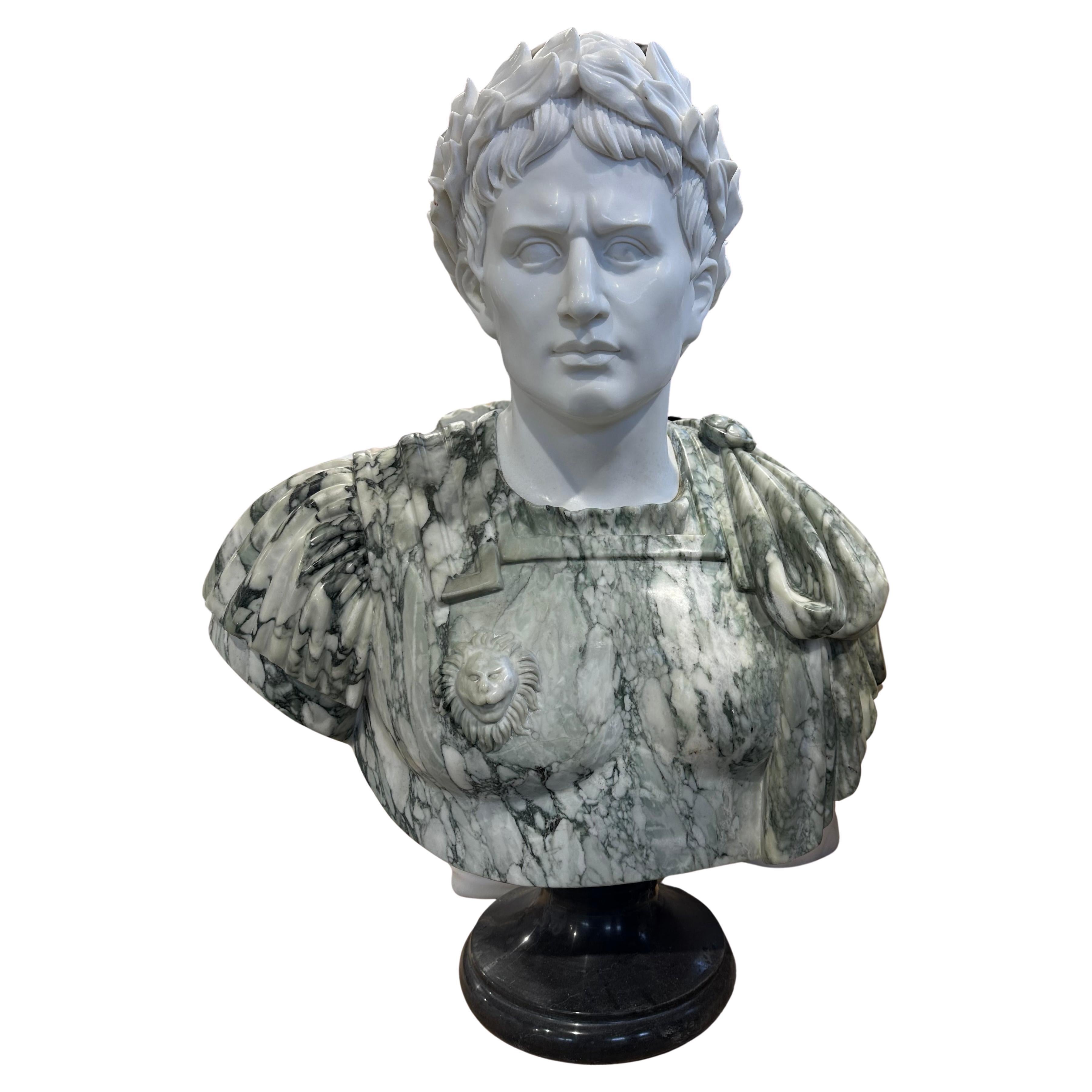Classical Style Two Tone Marble Bust