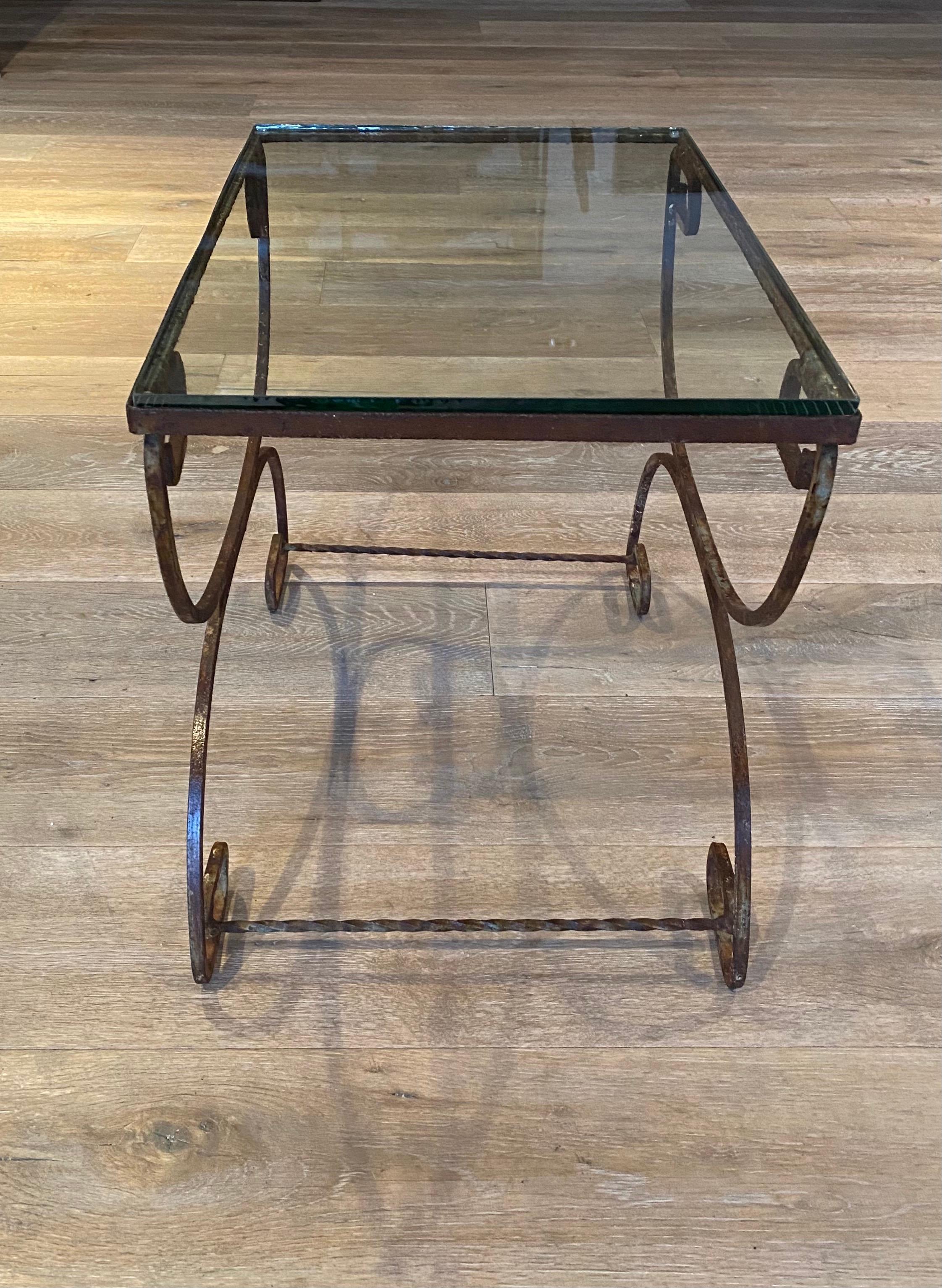 Classical Greek Classical Style Wrought Iron Table For Sale