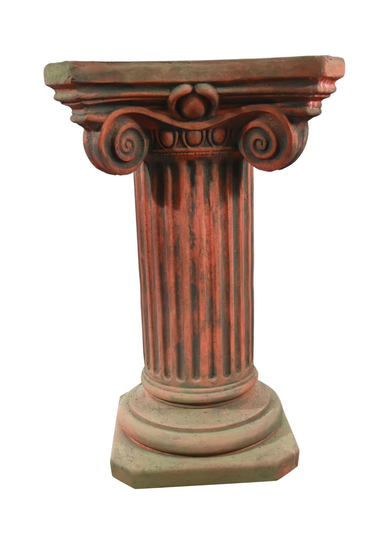 Classic Terracotta Garden Pedestal Ionic Column Stand en vente 1