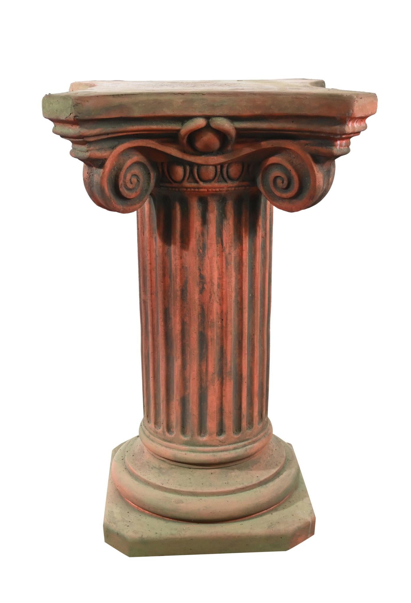 Classic Terracotta Garden Pedestal Ionic Column Stand en vente 2