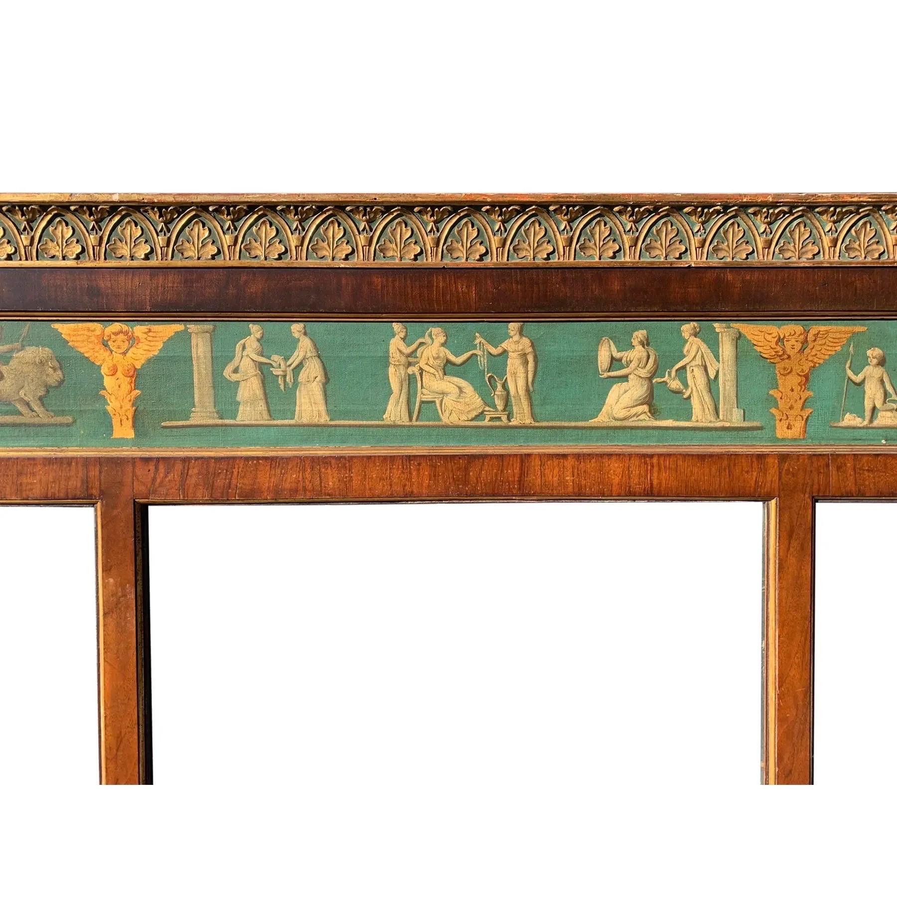 Espejo Clásico de Tres Paneles Horizontales, Circa 1820s Imperio en venta