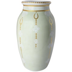 Mangani, Italie, vase classique ou porte-parapluies en porcelaine en forme d'urne 
