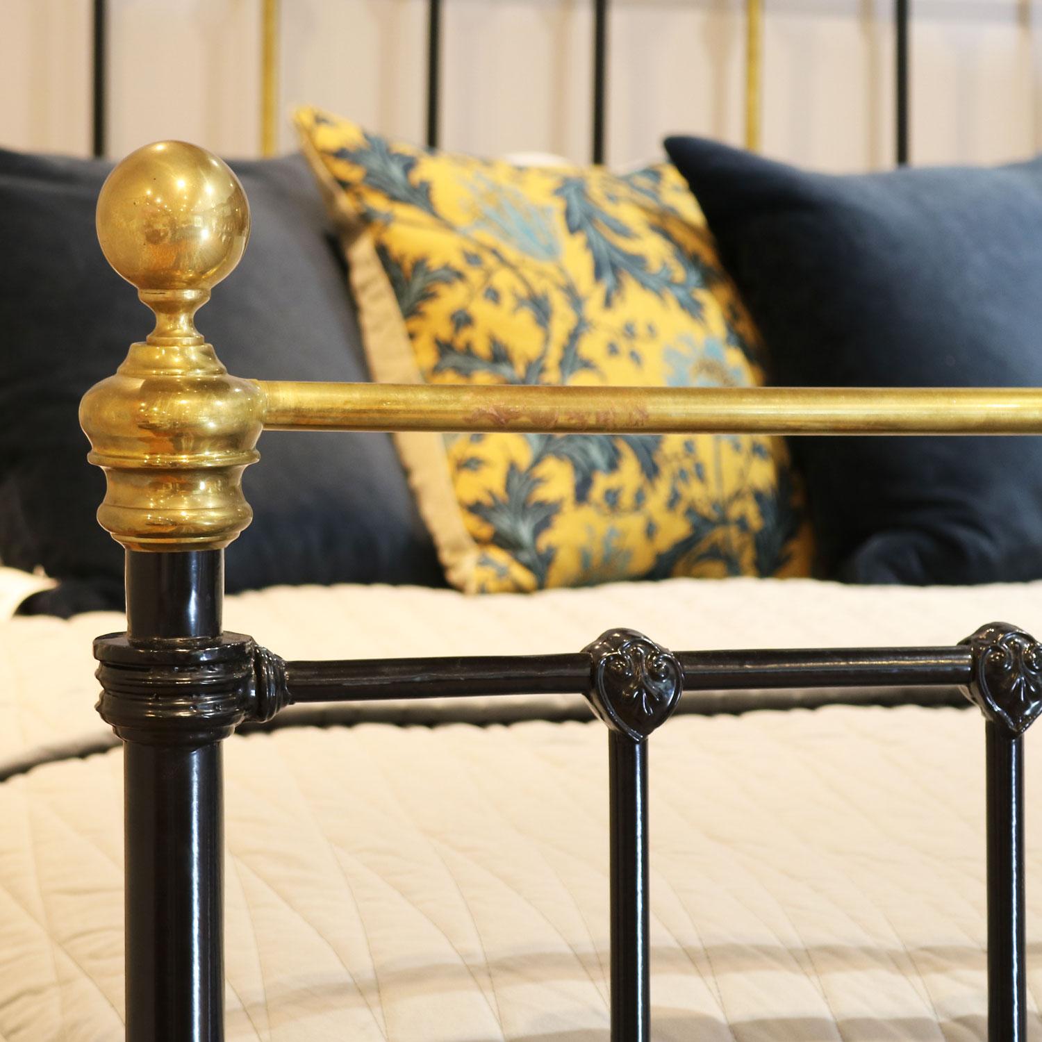 19th Century Classical Victorian Antique Bed Black MK230